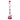 Vertical close-up of the DankStop Triple Chamber Mushroom Perc Beaker Bong - 22 in., showing three stacked mushroom percs in a clear glass neck and pink-striped beaker base on white.