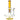 Front view of the Pulsar Jellyfish Inline Perc Bong- 11"/14mm F/Colors Vary showing a yellow-tinted straight tube and jellyfish percolator against white.