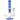 Front view of the Pulsar Jellyfish Inline Perc Bong- 11"/14mm F/Colors Vary in teal-accented glass showing a straight blue neck, jellyfish-style inline percolator and round blue base against a white background.