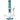 Front view of the Pulsar Jellyfish Inline Perc Bong- 11"/14mm F/Colors Vary showing a teal-tinted straight tube, jellyfish percolator, horizontal inline chamber and matching round base.