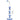 Straight-on view of the blue Pulsar Triple Jellyfish Perc Bong showing three stacked jellyfish percs inside a clear glass tube with a tilted mouthpiece.