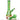 Studio-style front view of the Pulsar Fruit Series Watermelon Zkittles Herb Pipe Glow Duo - 10" / 14mm F, a green glass beaker and matching hand pipe decorated with watermelon slices on a white background.
