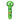 Studio-lit front view of the green Pulsar Fruit Series Watermelon Zkittles Herb Pipe Glow Duo - 10" / 14mm F showing watermelon slice motifs.