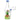 The Flower Garden Bottle Rig displays a vibrant, detailed floral design painted on clear glass, viewed from a slightly angled front perspective.