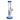Front-facing view of the Grateful Dead x Pulsar Space Your Face Straight Tube Glass Bong - 11.75" / 14mm F showing a clear straight tube with blue rim and base and angled downstem against a white background.