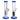 Front-facing shot of the Grateful Dead x Pulsar Space Your Face Straight Tube Glass Bong - 11.75" / 14mm F showing two clear straight tubes with blue rims and a skull-with-earth decal on the right piece.