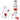 Angled front view of the Pulsar Love Heart Beat Glycerin Beaker Glass Water Pipe - 14" / 19mm F showing clear glass components with red heart accents and matching red trim.