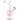 Angled front view of the Pulsar Double Kiss Heart Glass Water Pipe - 11" / 14mm F showing its pink heart-shaped chamber, clear neck with logo, and tilted mouthpiece.