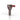 Center-front view of a red, black, and white swirled Honeybee Herb Wig Wag Funnel Flower Bowl with a rounded side handle on a white reflective surface