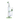 Straight-on view of the Croia Glass 10" Dual Chamber Scientific Bong with Inline and Rocket Perc showing clear glass with green accents, upright on a white background.
