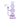 Right-side profile of the Croia Glass 8" Triple Stack Swiss Perc Recycler Dab Rig | Croia Glass in translucent purple, shown against a white background with its stacked circular percs and clear banger visible.