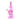Front view of the Croia Glass 10" Dual Swiss Perc Klein Recycler Dab Rig | Croia Glass in translucent pink glass with a white background, showing its stacked chambers and side recycler loop.