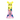 Front view of the Croia Glass Cute Character Beaker Bong with Jellyfish Design showing a yellow-to-pink gradient and smiling jellyfish.