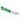 Angled close-up of a green-and-white HEMPER Dabbing Staff Glass Dab Tool resting on a reflective white surface.