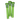 Close-up top-down view of three green glass DankStop Color Diffused Downstem - 3 in. tubes with frosted joints and spiral grooves.