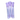 Close-up front view of three purple DankStop Color Diffused Downstem - 3.5 in. glass tubes arranged side by side on a white background.