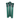 Close-up, top-down view of three teal DankStop Color Diffused Downstem - 3.5 in. pieces with frosted joints and glossy ribbed glass shafts.