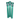 Close-up front view of three Milky Green glass pieces arranged vertically, showing the frosted joint tops and glossy tubes of the DankStop Color Diffused Downstem - 4 in.