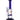 Straight front view of the DankStop Straight Tube Colored Glass Bong | Blue showing a clear cylindrical body with blue neck, blue base and orange geometric logo.