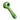 Close-up, angled view of the Green Apple Hard Candy Spoon Pipe, showing its smooth, glossy finish and curved design.