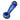 A side view of the 5” Trippy Floral Double Glass Spoon Pipe, showcasing the floral pattern against the blue glass.