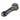 A side view of the Spiral Fumed Dicro Glass Spoon Pipe with a colorful, iridescent sheen and curved design.