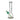 Vertical studio shot of the Green Flower Phoenix Star 7Mm Glass 12 Inches Beaker Bong With Wide Base showing a clear glass beaker body with green-accented downstem and bowl against a white background.