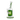 Angled close-up of the Croia Glass Retro Scientific Bong with Matrix Perc showing its green concentric-circle graphics on a clear glass chamber and matching patterned base.