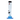 Front view of the JM Plastics Mini Matching Straight Tube with Carb Hole Acrylic Water Pipe, a 6-inch translucent blue tube with a clear acrylic base.