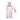 Studio-style front view of the Milkyway Bee Hive Wet Ash Catcher in translucent pink, showing its 45° male joint and etched honeycomb and bee details.