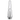 Front-facing close-up of the clear Lookah Glass Mini Unicorn Bubbler showing its tapered cone shape, inner air tube, and shiny metal base against a white background