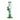 Straight-on studio shot of the Green Flower Phoenix Star New Straight Tube Bong 10 Inches with green accents, clear body, and visible downstem and bowl.