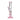 Straight-on studio shot of the Green Flower Phoenix Star New Straight Tube Bong 10 Inches in clear glass with pink accents, shown against a white background.