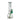 Front-facing view of the Green Flower Phoenix Star New Design Beaker Bong 10 Inches showing its clear glass beaker body, vertical neck with green logo, and angled green bowl.