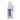 Straight-on view of the Green Flower Phoenix Star Recylcer Ash Catcher With Inline Perc showing clear glass construction, a central blue inline percolator tube, and a side joint against a white background
