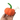 A hand holds the orange Silicone Pumpkin Hand Pipe, with a green stem detail visible against a neutral background.