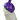 A front view of the Bukket Waterless Gravity Lung, showing the purple glass and ribbed design against a plain white background.