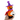 A slightly angled view of the Silicone Jack O'Lantern Witch Mini Bong, resembling a pumpkin with a witch hat, held against a neutral background.