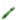A close-up view of the Cucumber Man Glass Hand Pipe, showcasing its green glass construction and unique sculpted design.