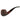 A detailed side view of The True Scotsman Engraved Bent Brandy Shire Pipe, showcasing its patterned, dark brown finish.