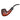 A side view of the Engraved Bent Brandy Cherry Wood Shire Pipe, showcasing its curved form and detailed wood grain.