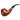 A side view of the Bent Apple Cherry Wood Shire Pipe, showcasing its curved bowl and polished wood finish.