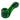 A slightly angled view of the 4" Sherlock Pipe, showing the curved bowl and stem of the green glass pipe.