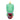 Front view of the Dino Silipipe, a vibrant green pipe shaped like a dinosaur head with a red bowl.