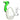 A three-quarter view of the Seshosaurus Bong, a green glass water pipe with a uniquely sculpted neck.
