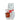 Front view of the Snowy Freed Bong, a white sculptural piece with a red neck scarf and clear glass bowl.