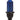 Front view of the 1 Hit Chillum with Rubber Mouthpiece, a blue one-hitter with a black rubber tip.