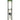 Straight-on view of the DankStop 10" Straight Tube with Raked Colored Glass Accents showing green raked accents at the rim and base.