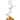 Vertical close-up of the DankStop 12" Raked Zig Zag Bubble Base Bong showing its clear zigzag neck and swirled orange bubble base.