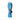 Front view of the Brain Fold Chillum Pipe, a blue glass pipe with swirling white patterns.